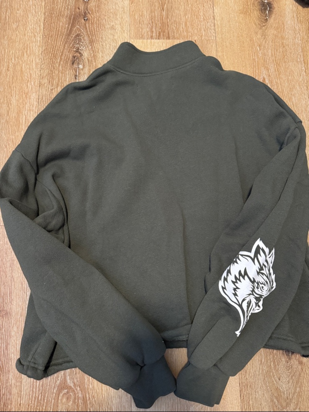 Darc Sport Black Half-Zip Pullover with Wolves Graphic - Picture 3 of 3